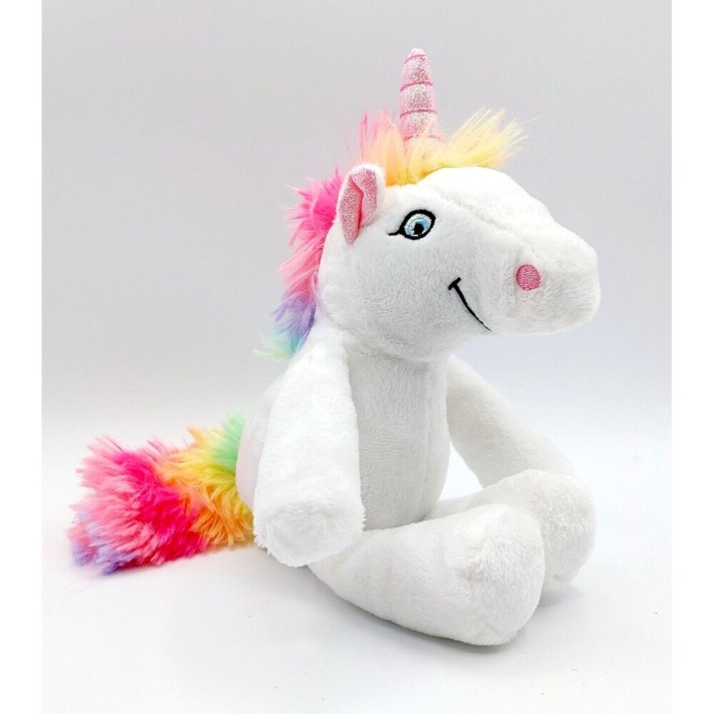Kinder Surprise Rainbow Unicorn Stuffed Animal Toy 9.5"